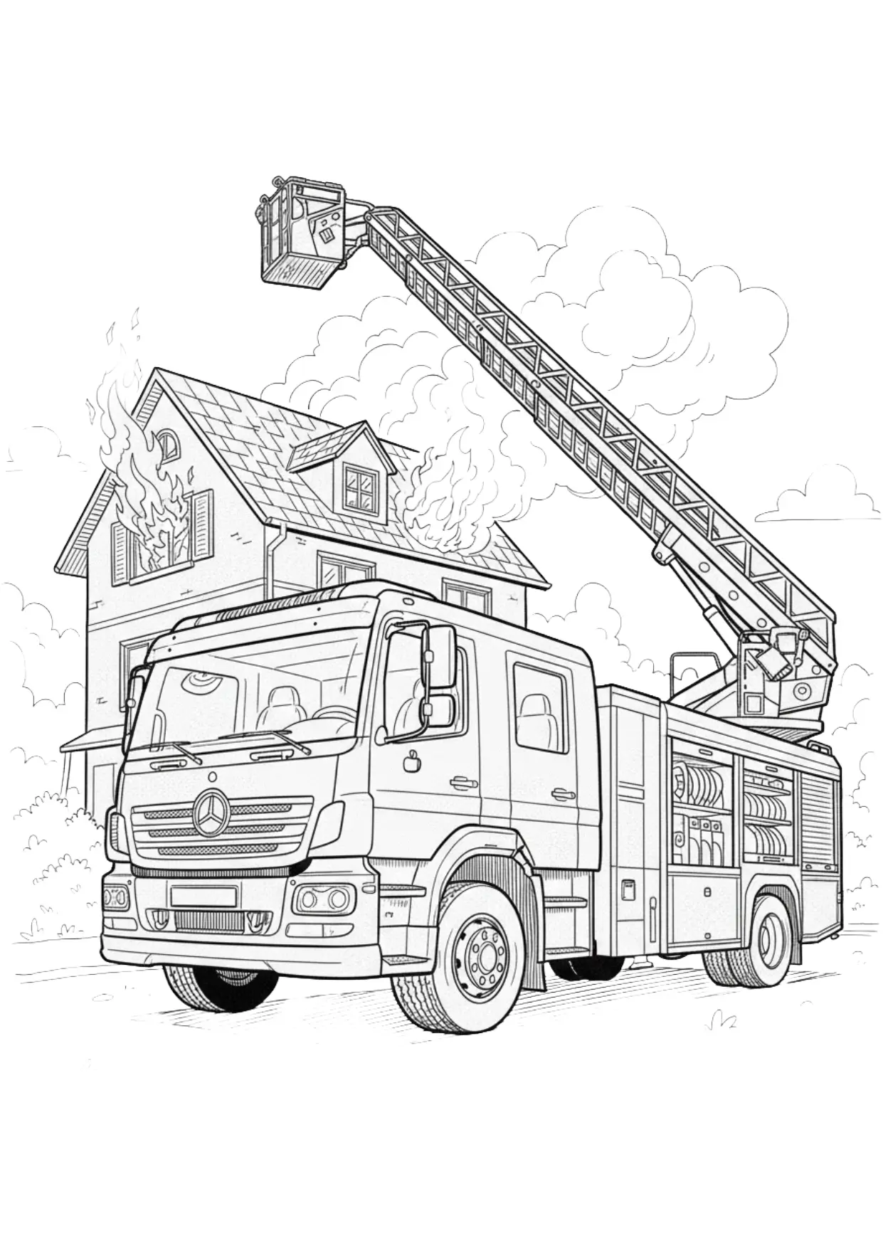 Feuerwehr Ausmalbild