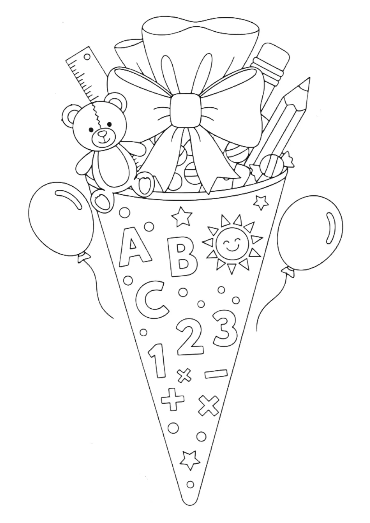 Schultüte Ausmalbild