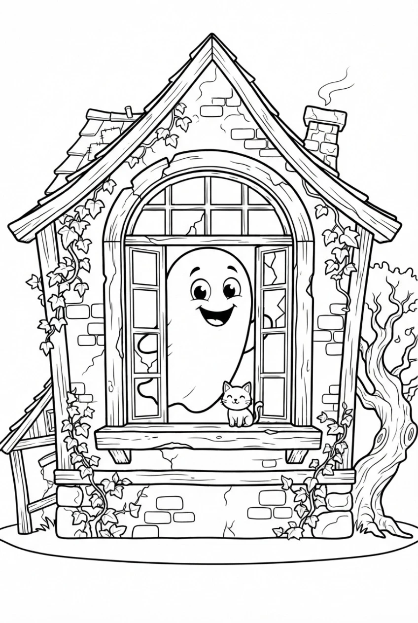 Geisterhaus-Bewohner Ausmalbild