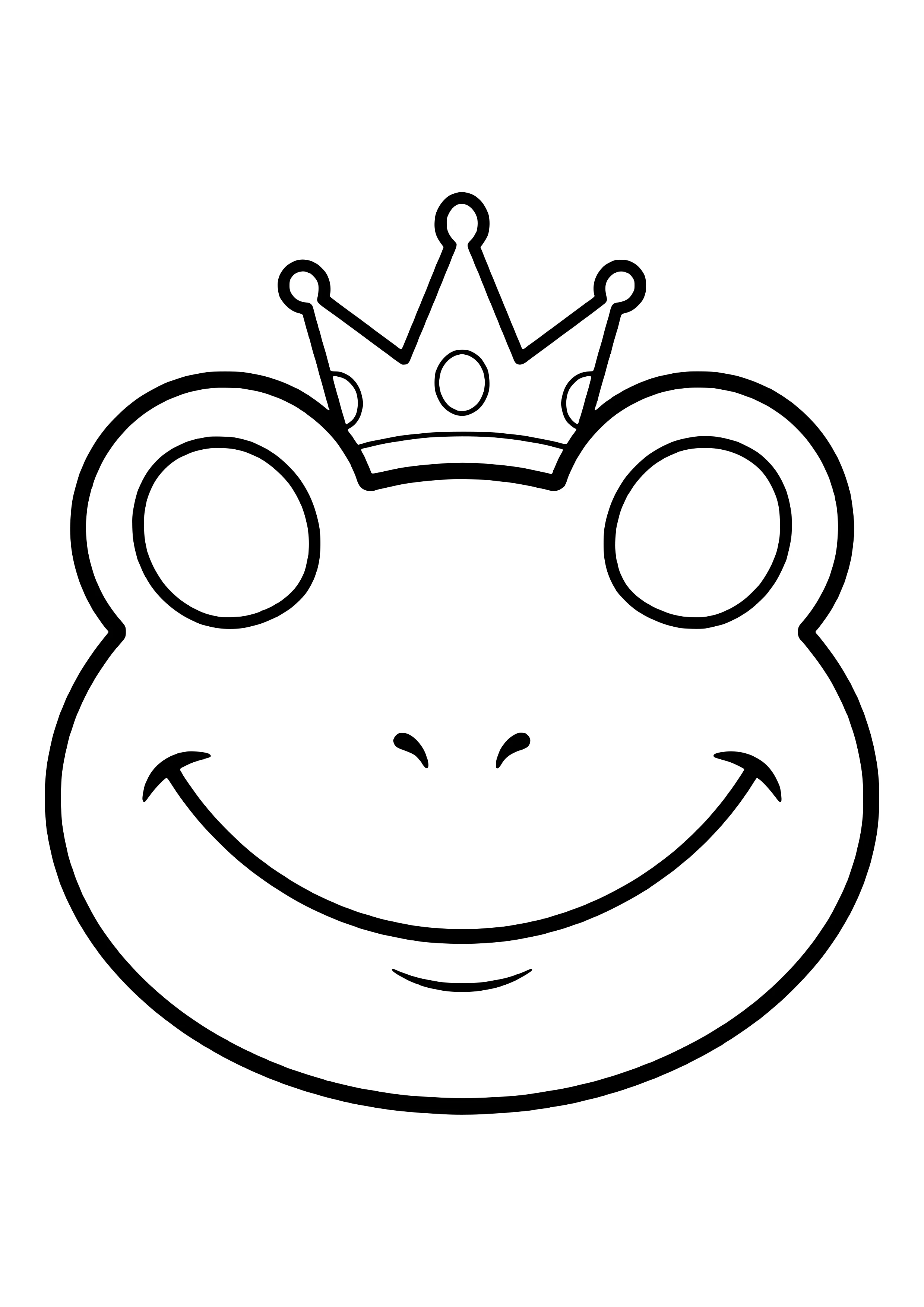 Froschkönig Maske mit Glubschaugen, breitem Mund und Krone mit Edelsteinen zum Ausdrucken