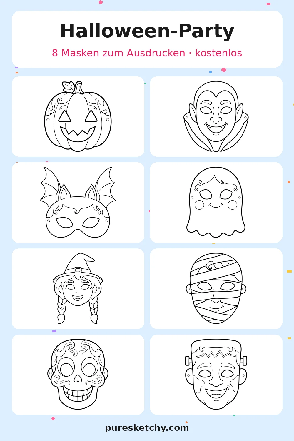 Halloween-Party – Masken-Bastelset