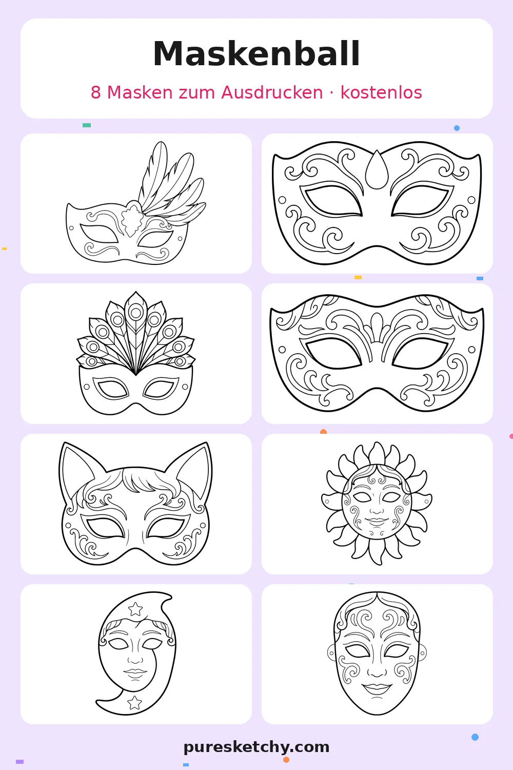 Maskenball – Masken-Bastelset