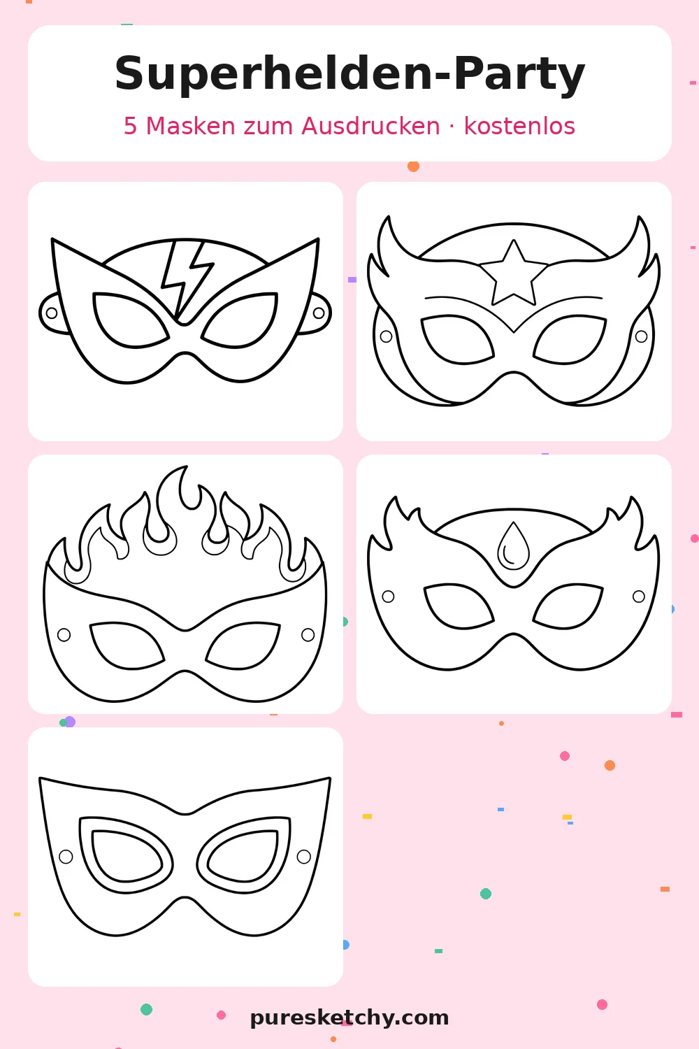 Superhelden-Party – Masken-Bastelset