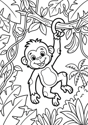 Affe Ausmalbild