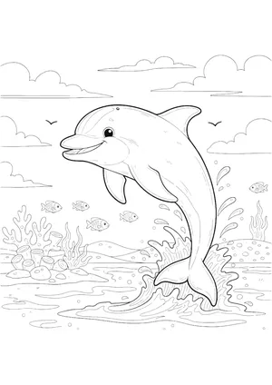 Delfin Ausmalbild
