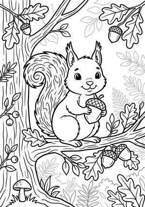 Eichhörnchen Ausmalbild