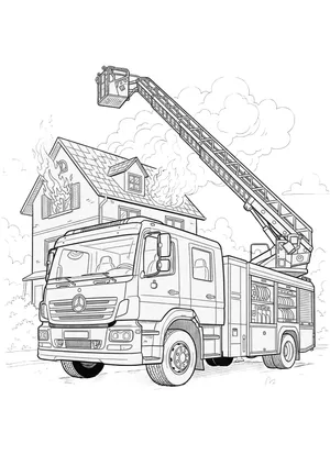 Feuerwehr Ausmalbild