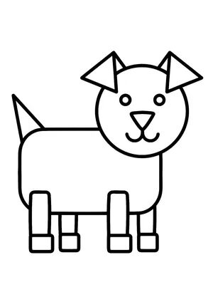 Hund Formen Ausmalbild