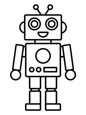 Shapes Robot coloring page