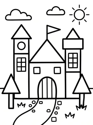 Schloss Formen Ausmalbild