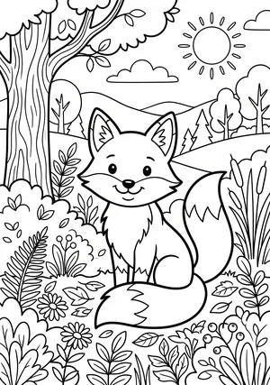 Fuchs Ausmalbild