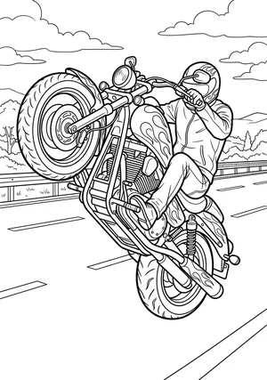 Motorcycle Coloring Page