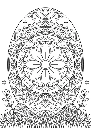 Easter egg coloring page