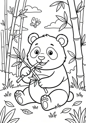 Pandabär Ausmalbild
