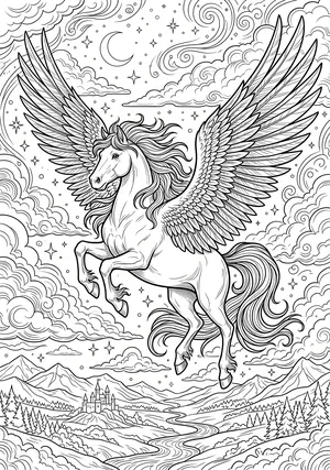 Pegasus Ausmalbild