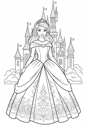 Prinzessin Ausmalbild