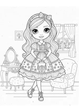 Puppe Ausmalbild