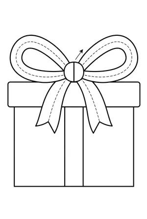 Schwungübung Geschenkschleife