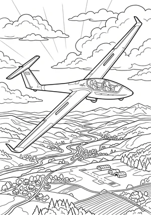 Glider Coloring Page