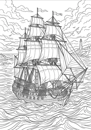 Sailboat Coloring Page
