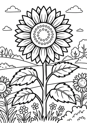 Sonnenblume Ausmalbild