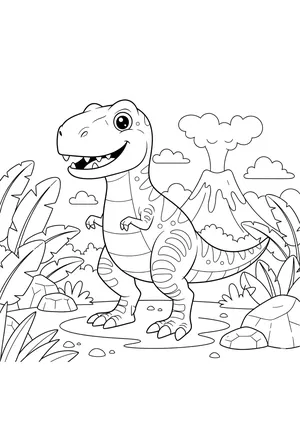 T-Rex Ausmalbild