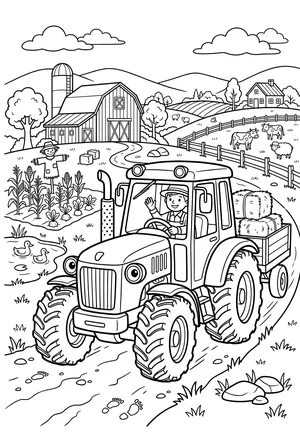 Traktor Ausmalbild