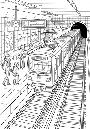 Subway Coloring Page
