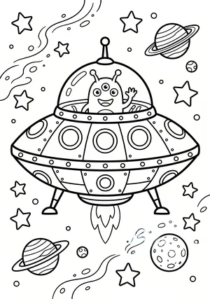 UFO Ausmalbild