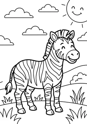 Zebra Ausmalbild