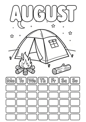August calendar page