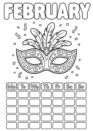 February calendar page