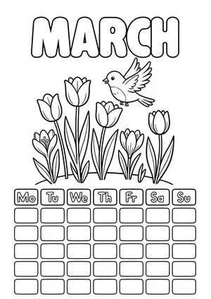 March calendar page