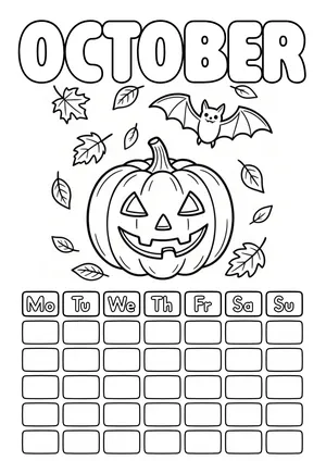 October calendar page