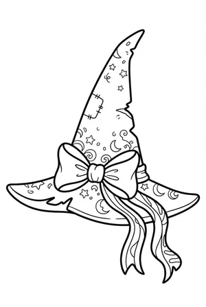 Witch Hat Coloring Page