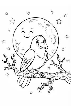 Raven Coloring Page