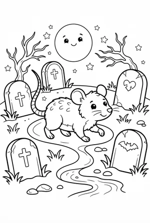 Rat Coloring Page