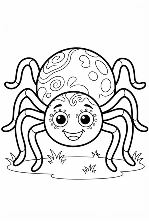 Giant Spider Monster Coloring Page