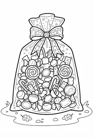 Candy Bag Coloring Page