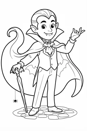 Vampire Coloring Page