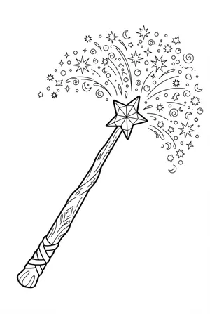 Spell Sparkle Rain Coloring Page