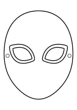 Blank oval full-face mask template for designing your own, ready to print