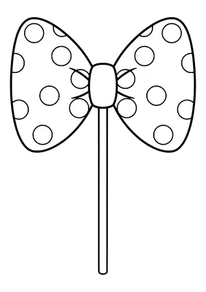 Big polka dot bow tie as a photo booth prop on a stick, ready to print