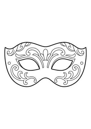 Delicate lace-style eye mask with large floral and scallop patterns, ready to print