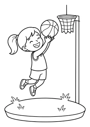 Basketball coloring page
