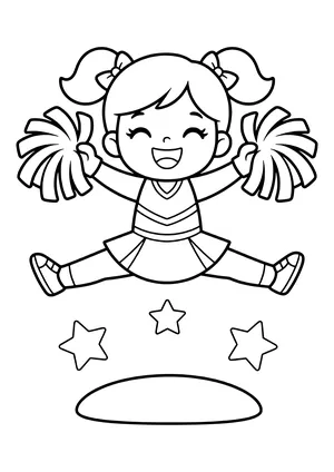 Cheerleading coloring page