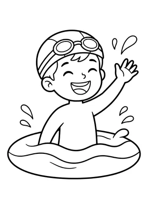 Schwimmen Ausmalbild