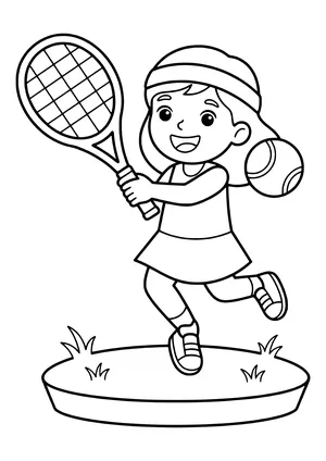 Tennis coloring page