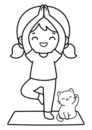 Yoga coloring page