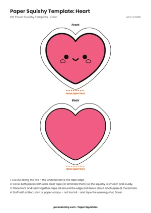 Red heart squishy with a smiling face and pink cheeks on a light background